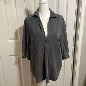 Zara XS Charcoal Blouse